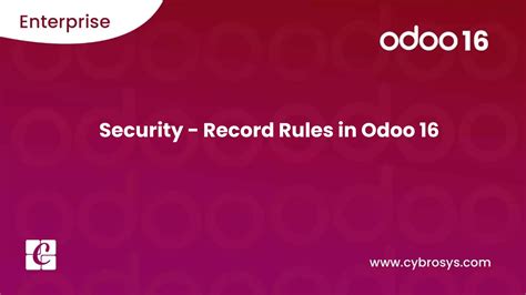 record rules in odoo 16